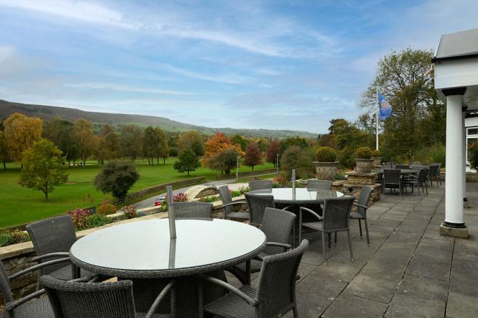 The stunning view from Ilkley's terrace.